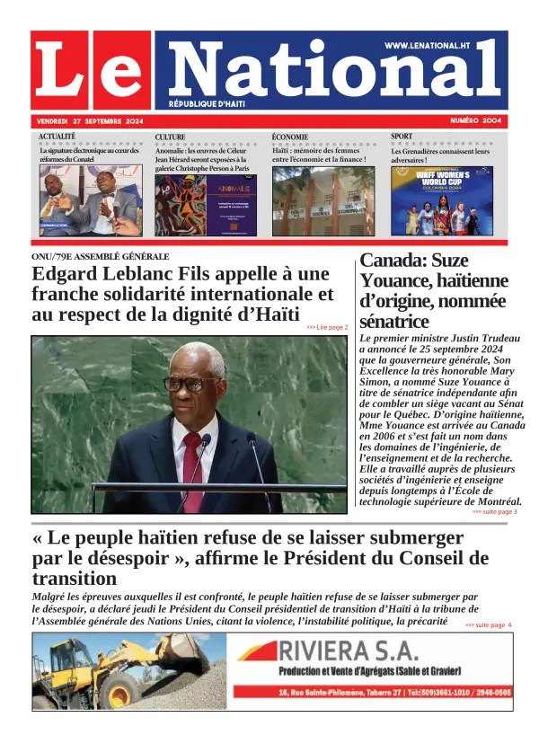 Une de l'édition 2004