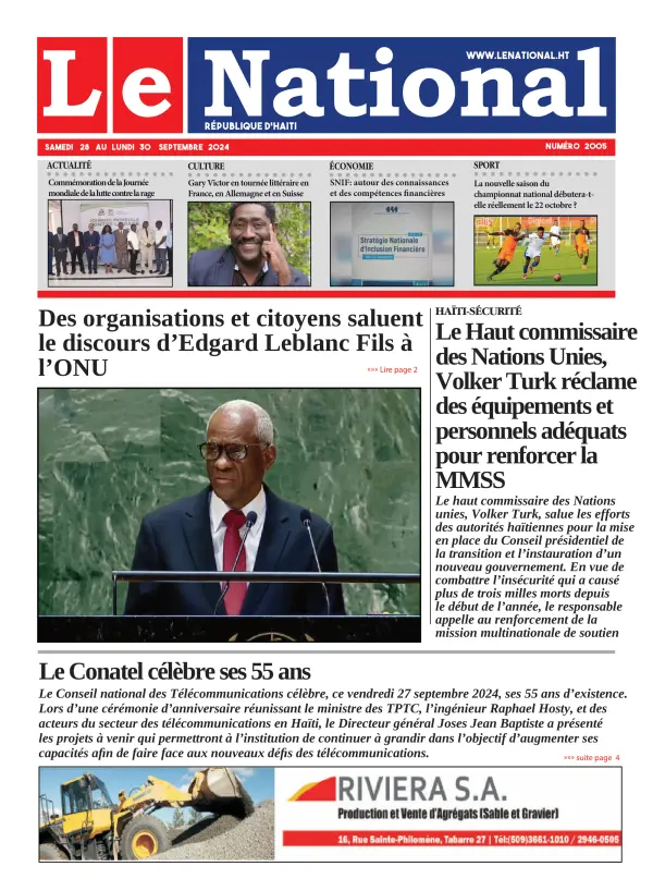 Une de l'édition 2005