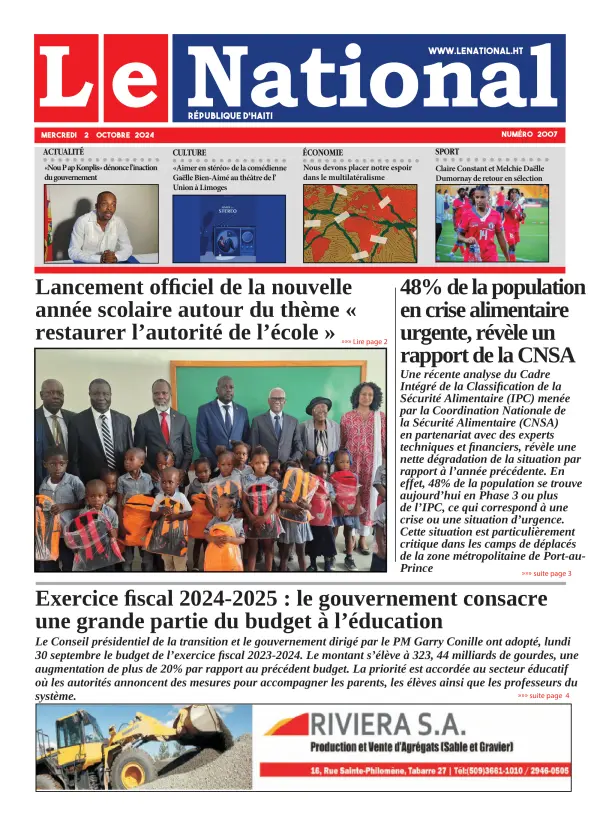 Une de l'édition 2007