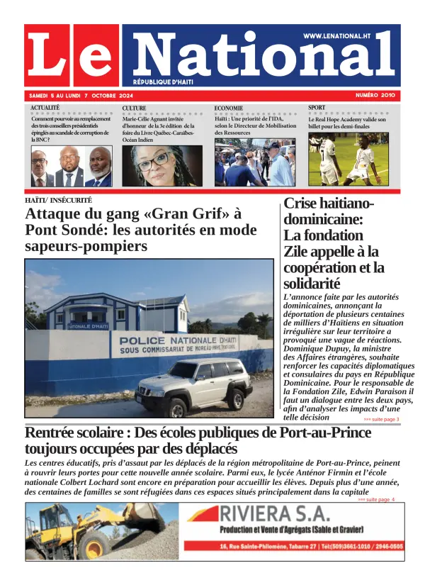 Une de l'édition 2010