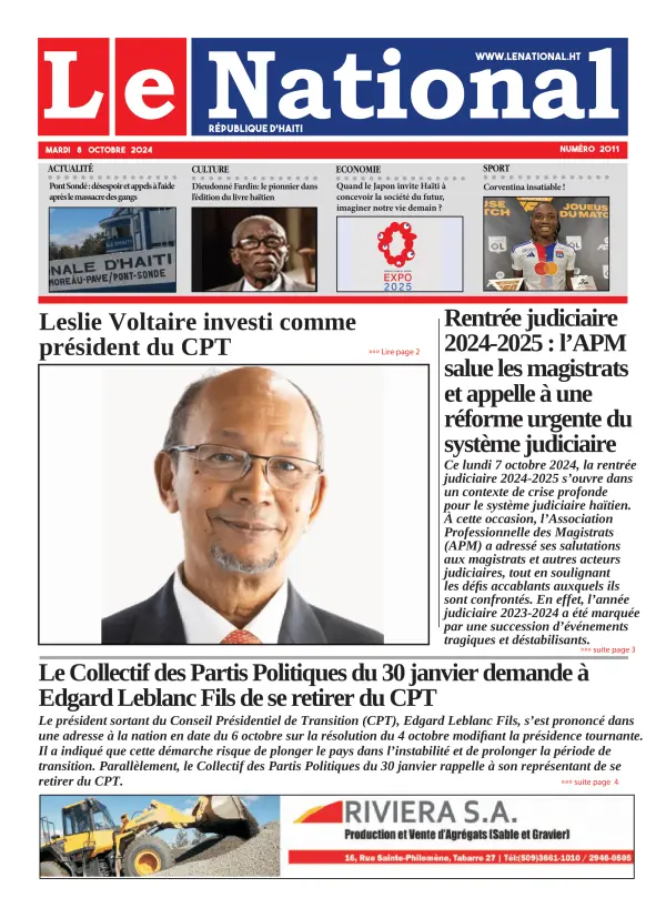 Une de l'édition 2011