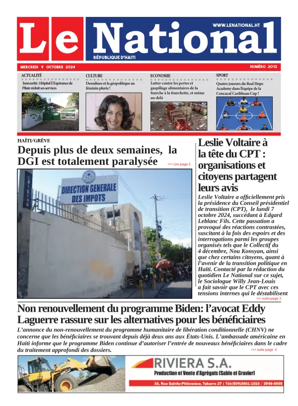 Une de l'édition 2012