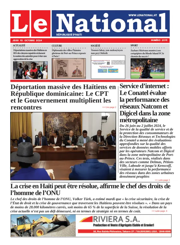 Une de l'édition 2013