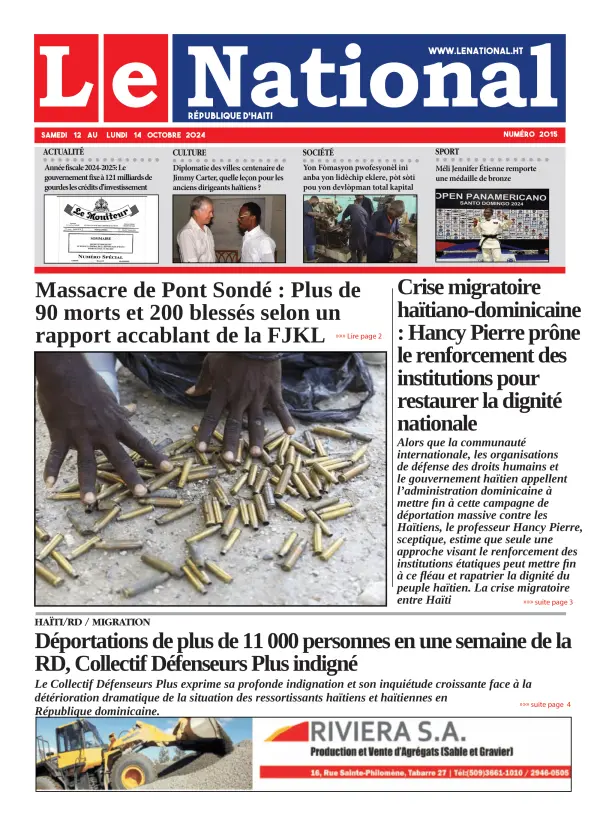 Une de l'édition 2015