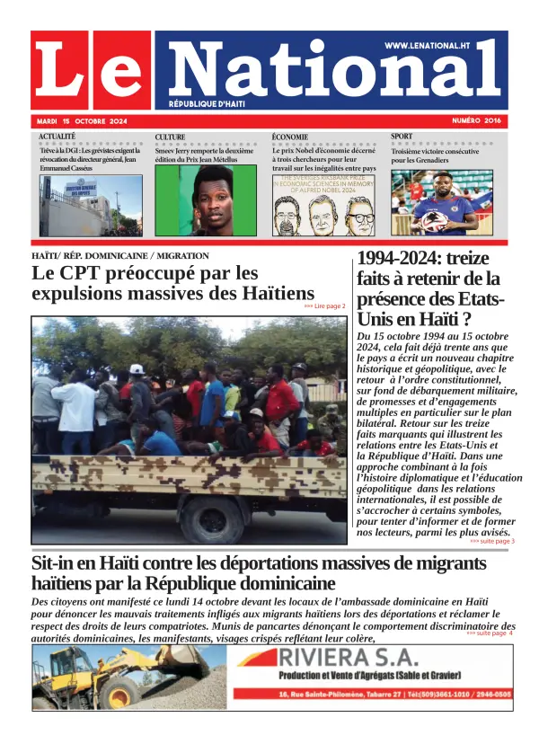 Une de l'édition 2016