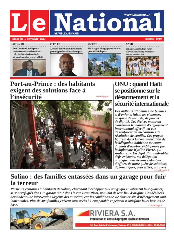Une de l'édition 2024