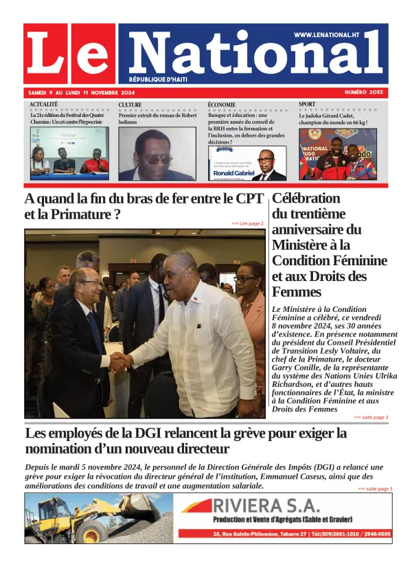Une de l'édition 2033