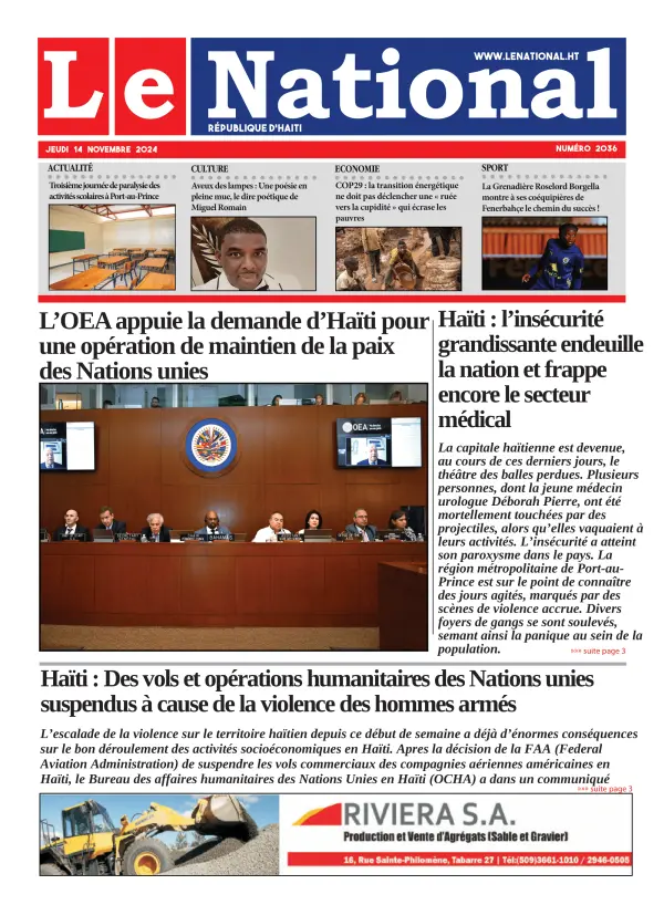 Une de l'édition 2036