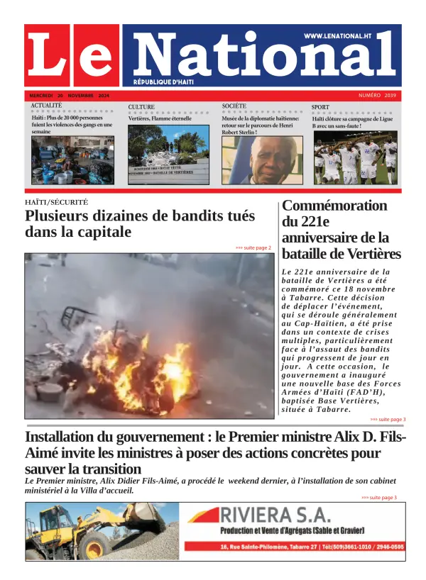 Une de l'édition 2039