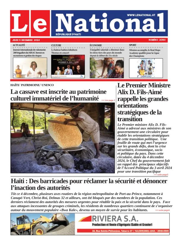 Une de l'édition 2050
