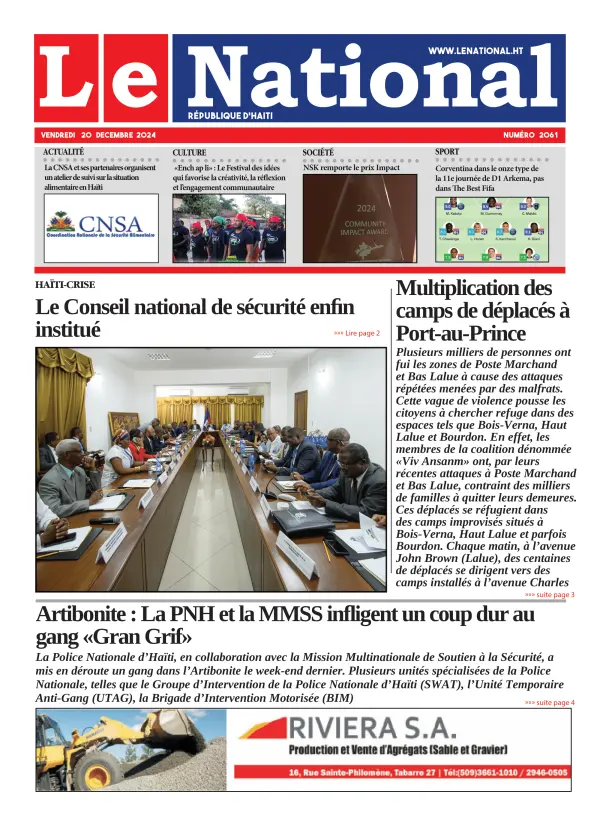 Une de l'édition 2061