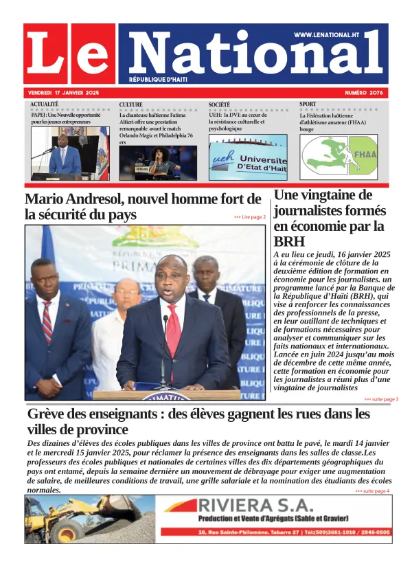 Une de l'édition 2076
