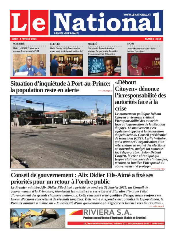 Une de l'édition 2088