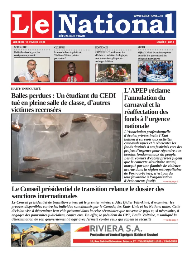 Une de l'édition 2094