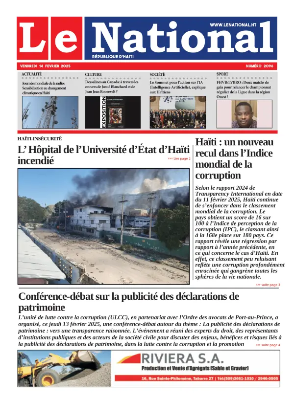 Une de l'édition 2096