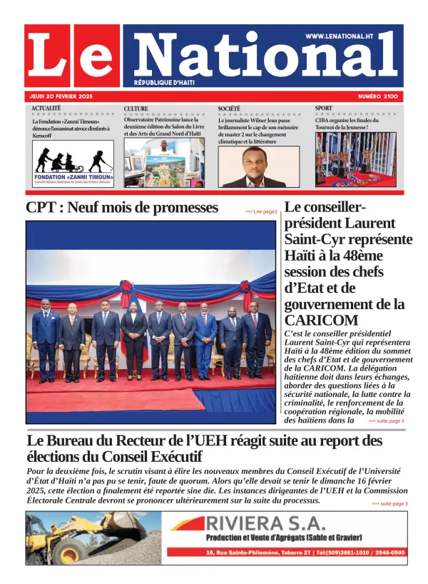Une de l'édition 2100