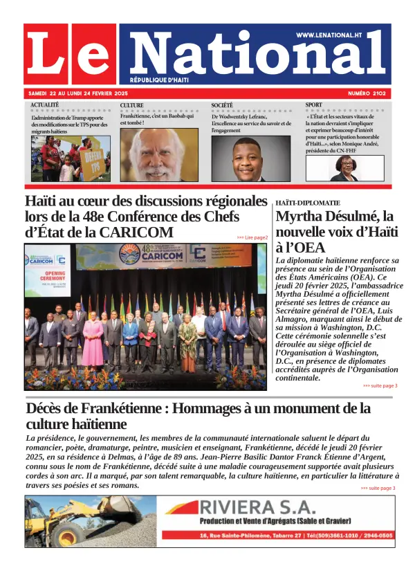 Une de l'édition 2102