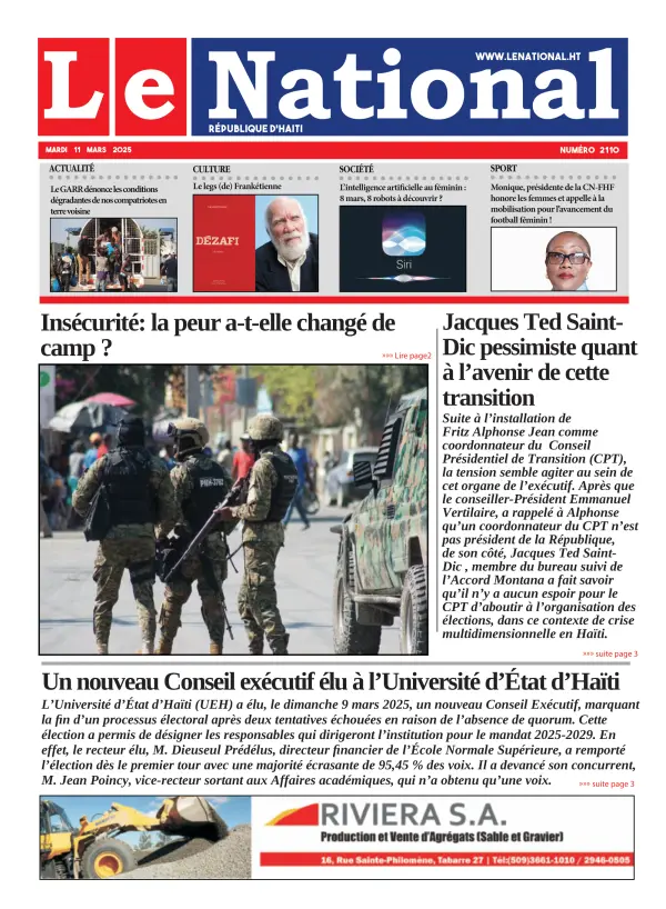 Une de l'édition 2110
