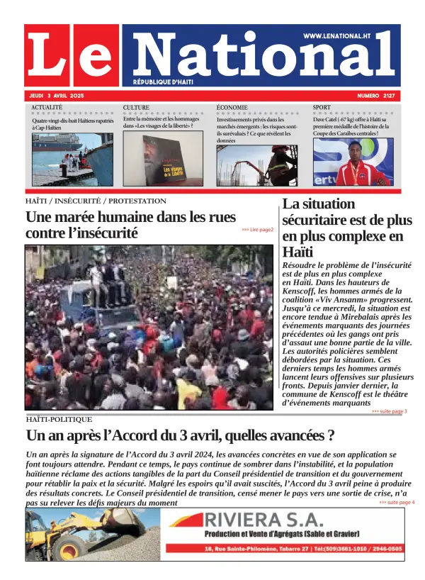 Une de l'édition 2127