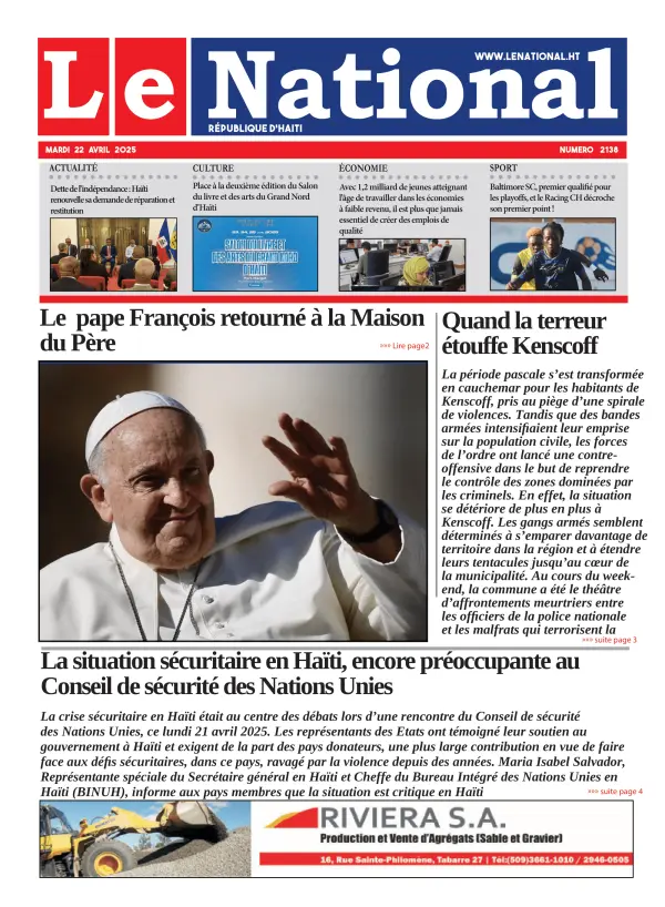 Une de l'édition 2138