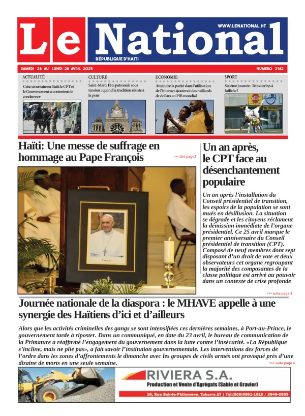 Une de l'édition 2142