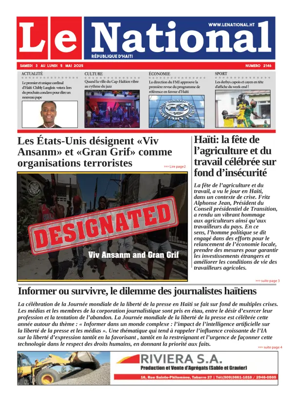 Une de l'édition 2146