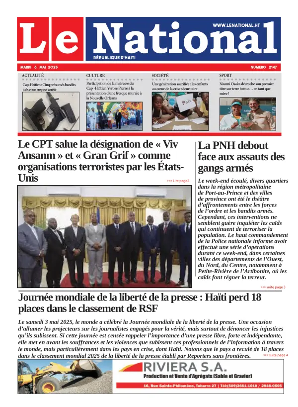 Une de l'édition 2147