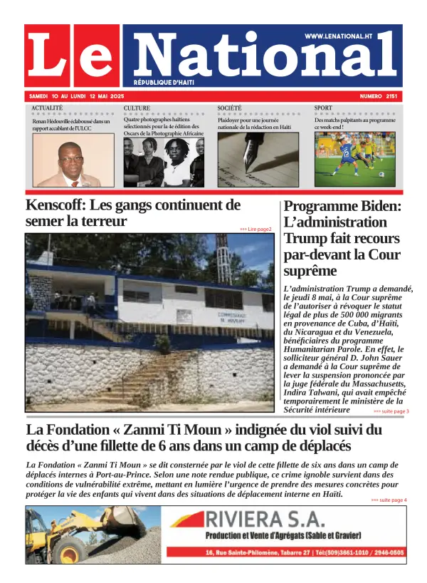 Une de l'édition 2151