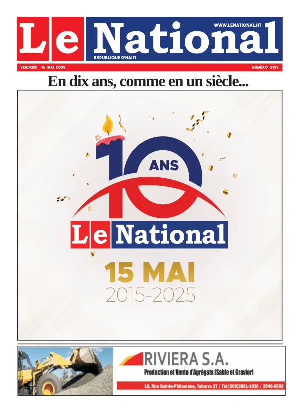 Une de l'édition 2155
