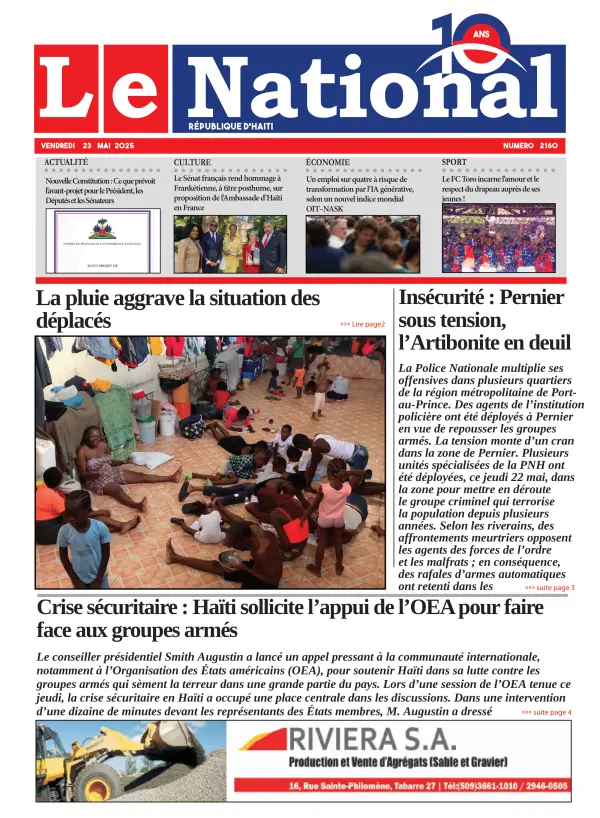 Une de l'édition 2160