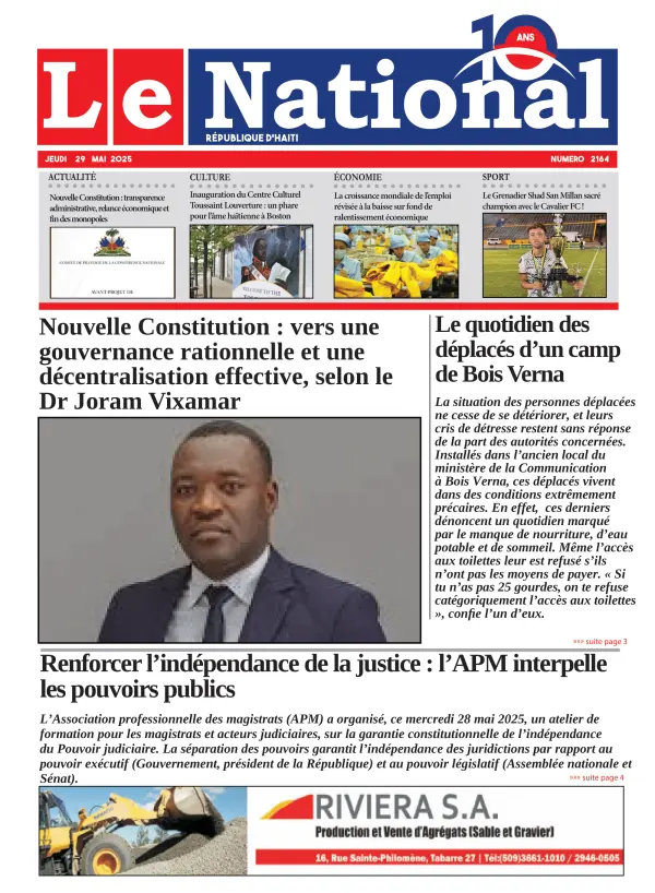 Une de l'édition 2164