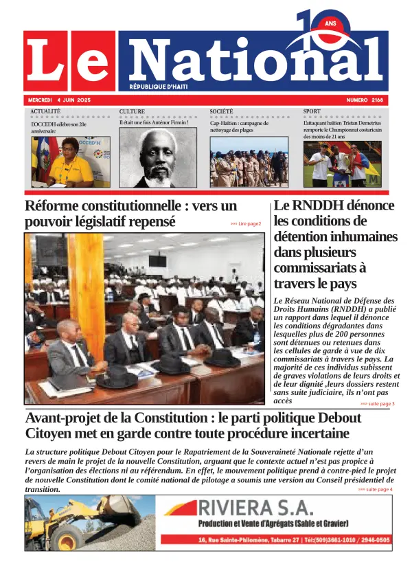 Une de l'édition 2168