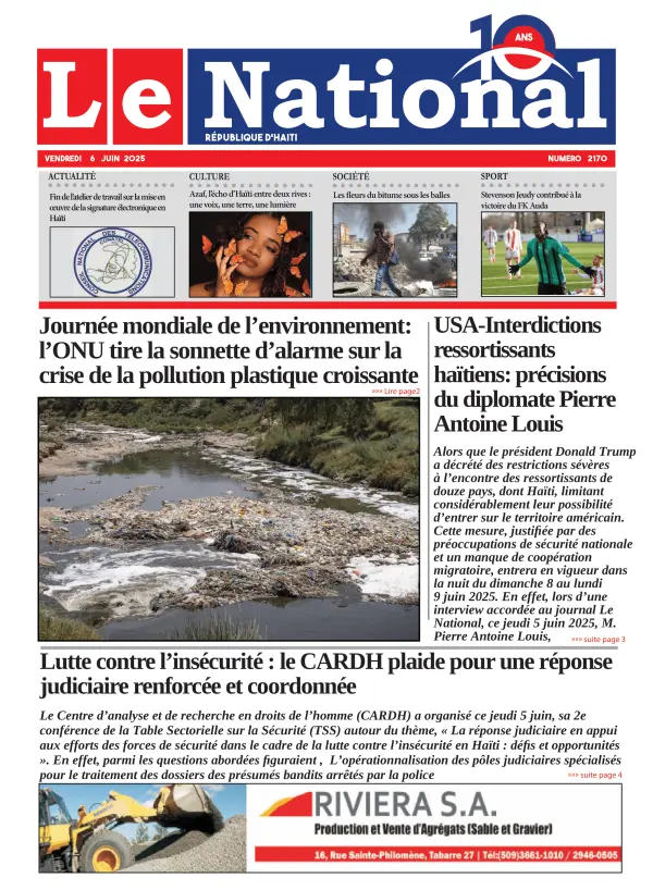 Une de l'édition 2170