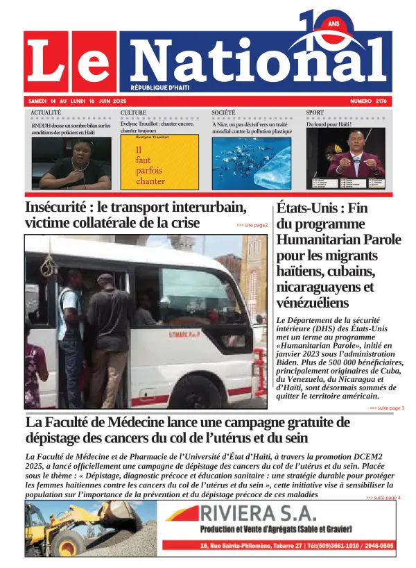 Une de l'édition 2176
