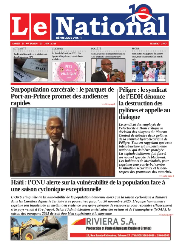 Une de l'édition 2180