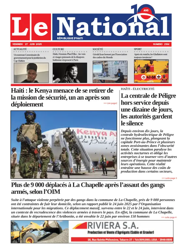 Une de l'édition 2184
