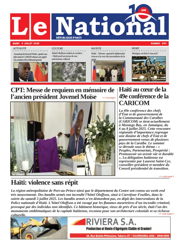 Une de l'édition 2191