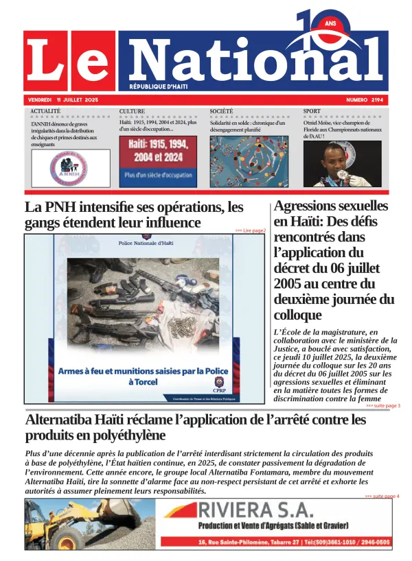 Une de l'édition 2194