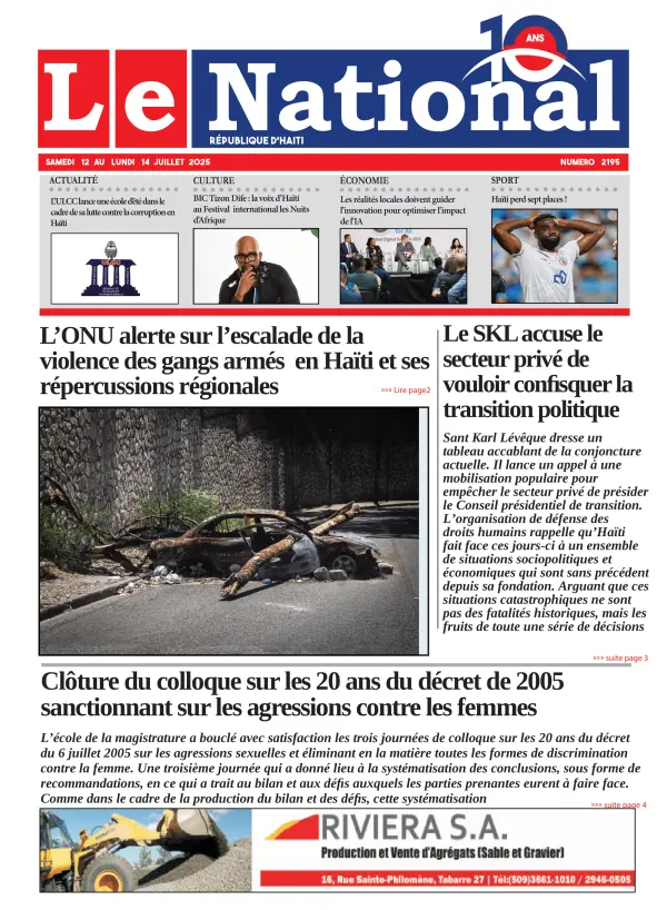 Une de l'édition 2195