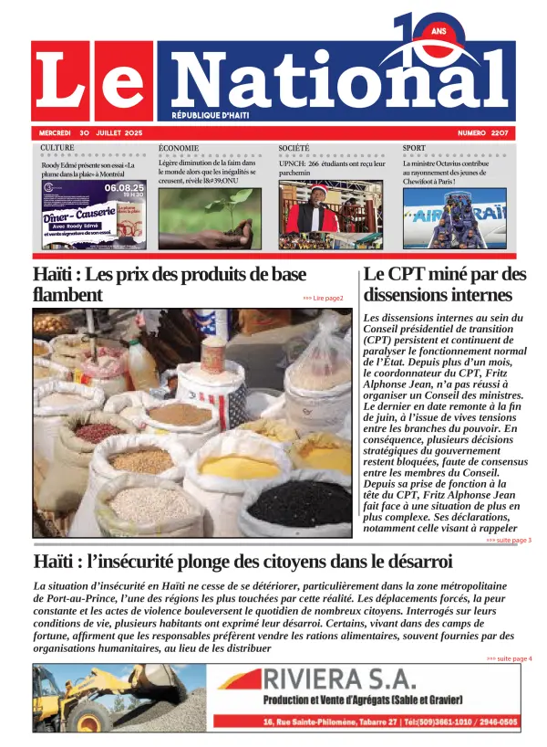 Une de l'édition 2207