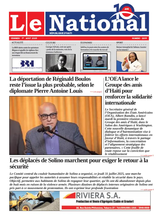 Une de l'édition 2209
