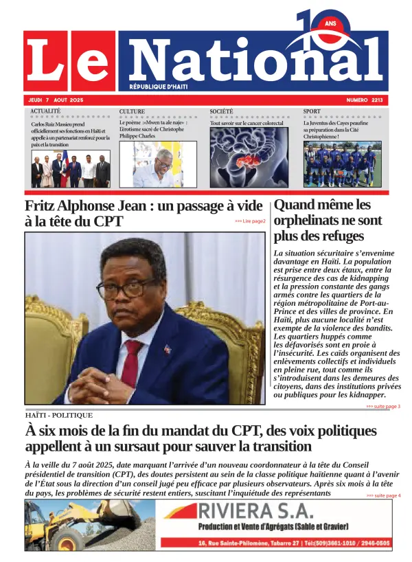 Une de l'édition 2213