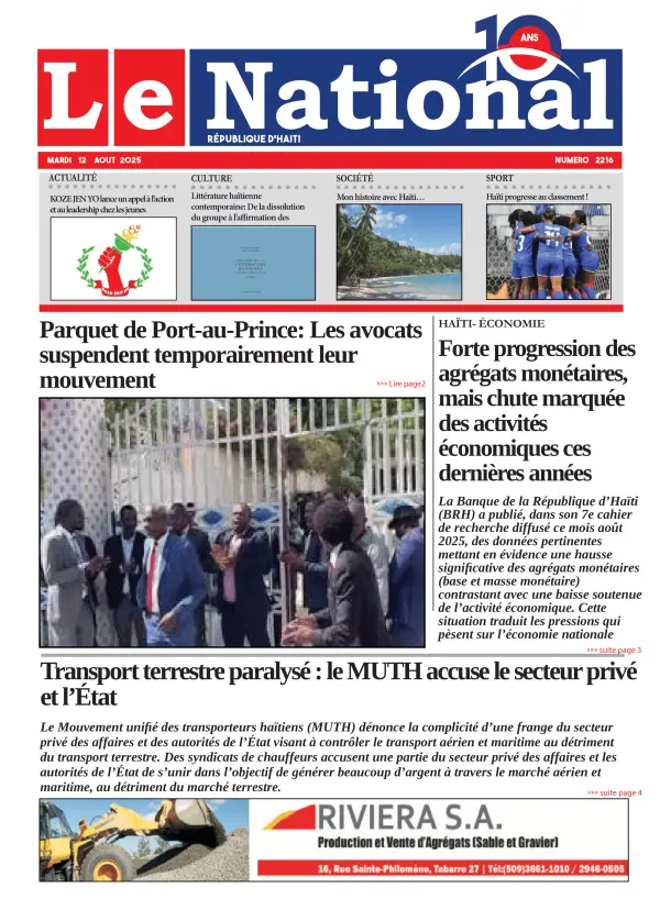 Une de l'édition 2216