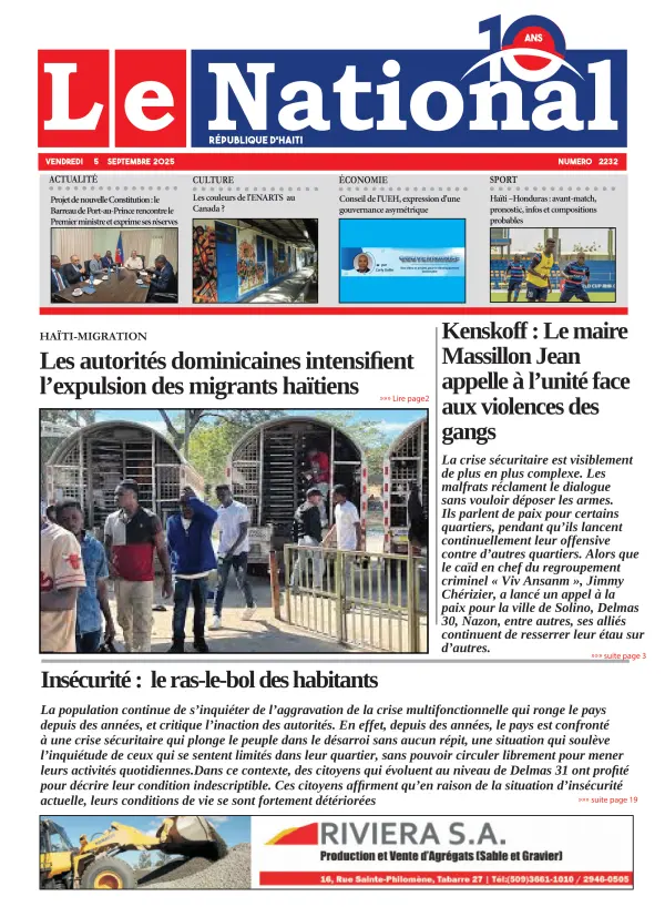 Une de l'édition 2232