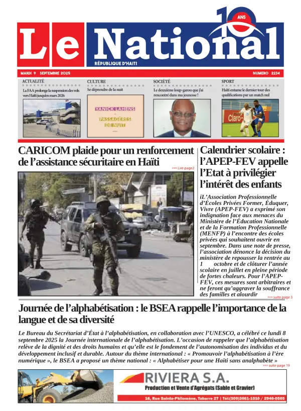 Une de l'édition 2234