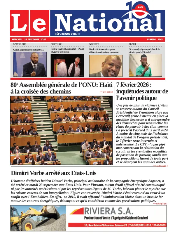 Une de l'édition 2245