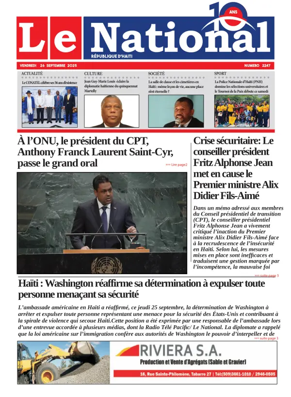 Une de l'édition 2247
