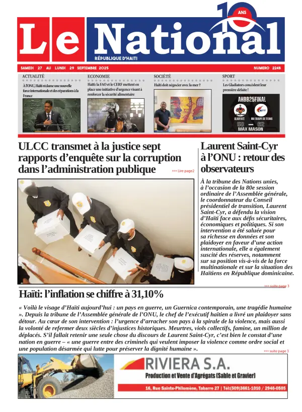 Une de l'édition 2248