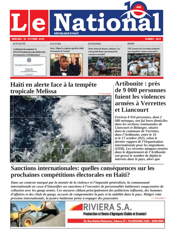 Une de l'édition 2264