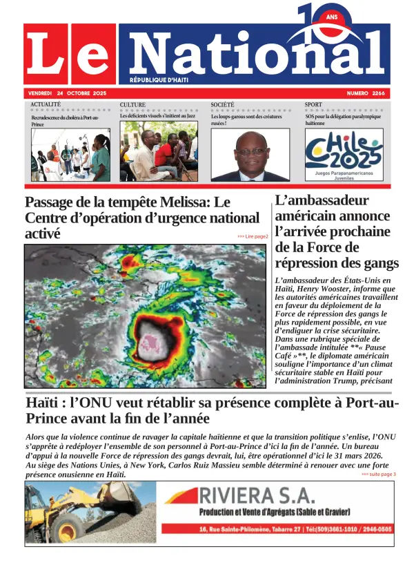 Une de l'édition 2266